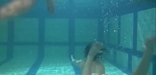  Bouncing tits lesbians Katka Barbara underwater